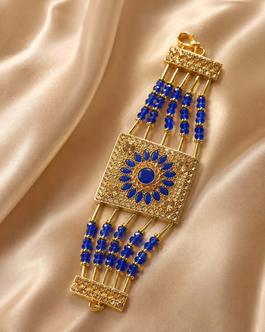 Regal Bloom Beaded Bracelet