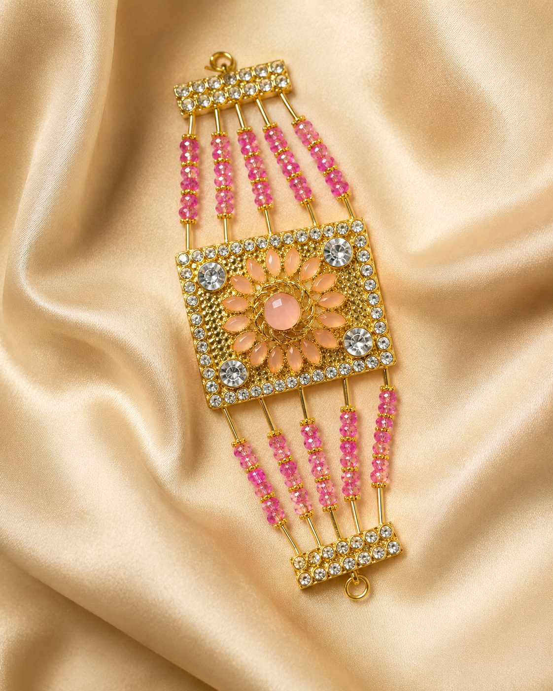 Regal Bloom Beaded Bracelet