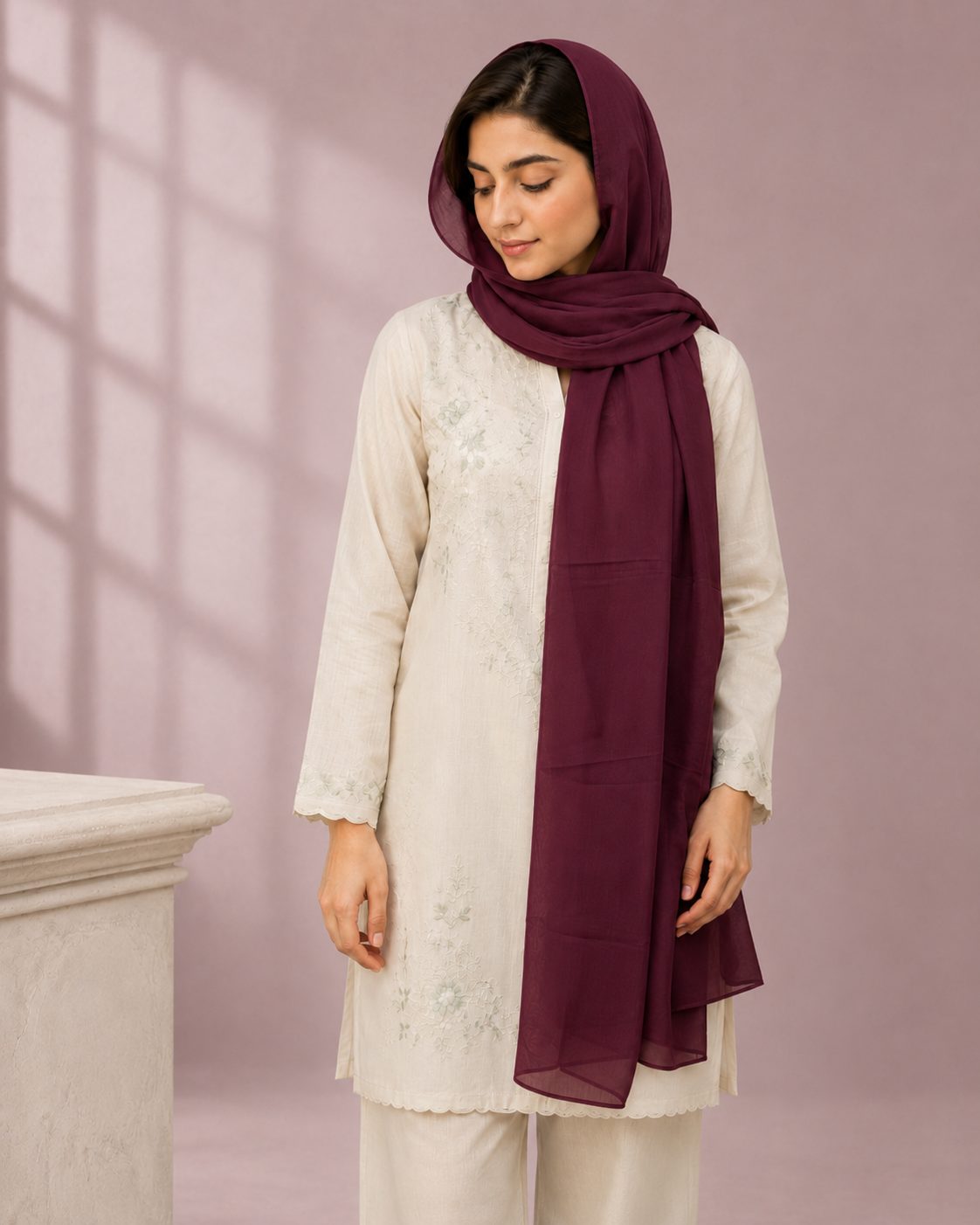 Graceful Chiffon 1-Piece Scarf