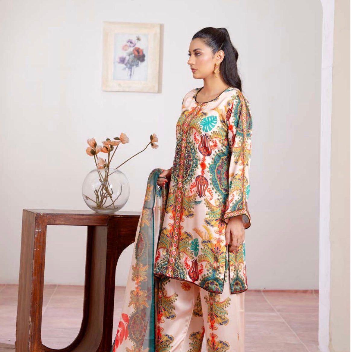Saman Blush Paisley Set