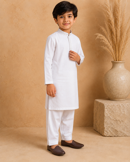 Heritage Embroidered Ban Collar Kurta Pajama