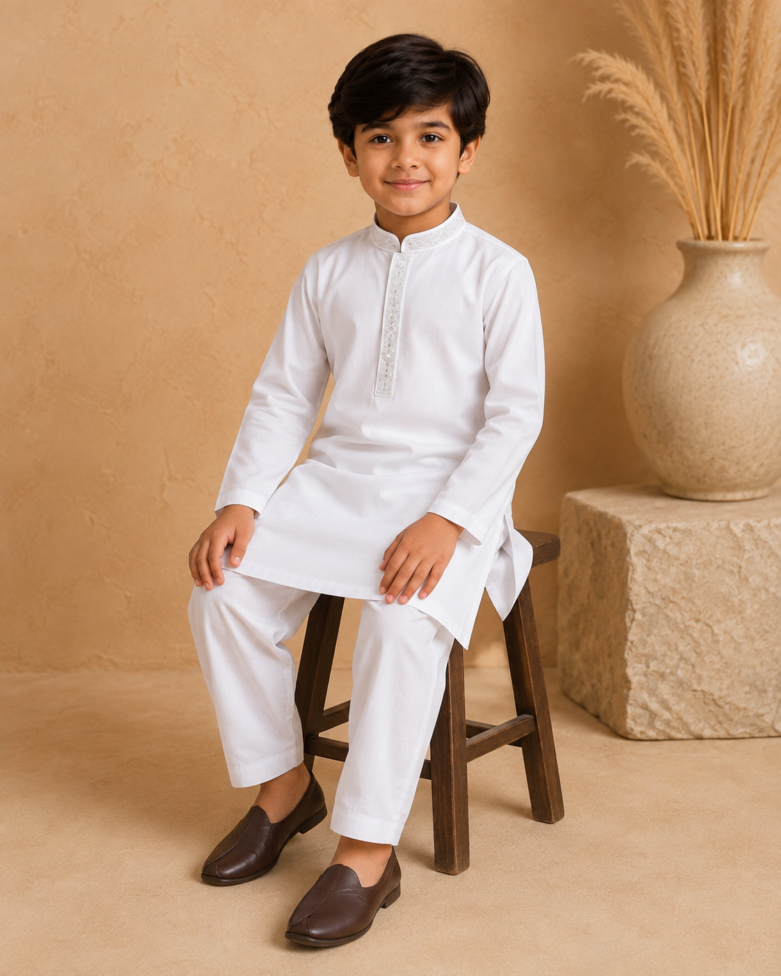 Heritage Embroidered Ban Collar Kurta Pajama
