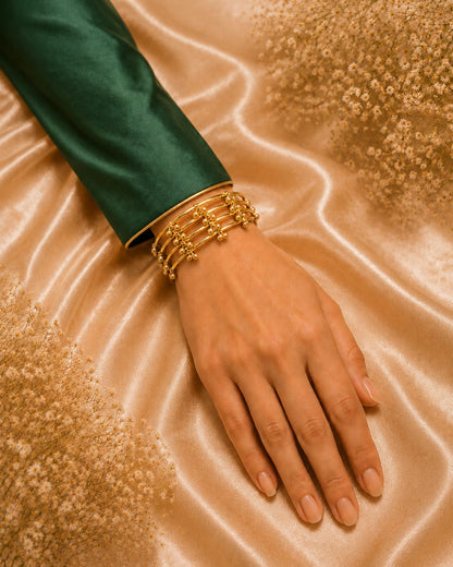 Golden Whisper Bangle Set