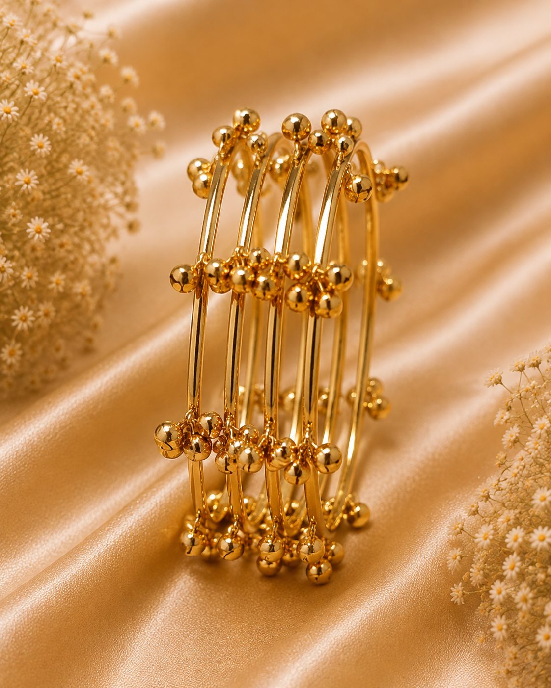 Golden Whisper Bangle Set