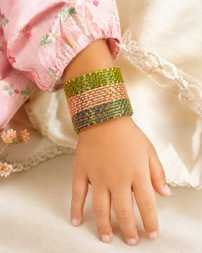 Coordinated Set of slim Stackable Bangles
