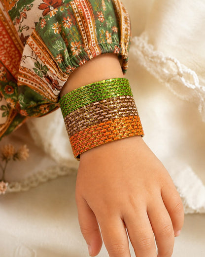 Coordinated Set of slim Stackable Bangles