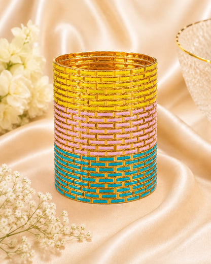 Coordinated Set of slim Stackable Bangles