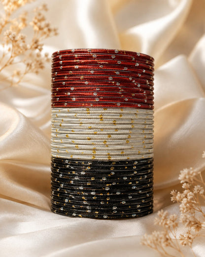 Coordinated Set of slim Stackable Bangles