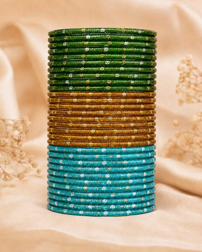 Coordinated Set of slim Stackable Bangles