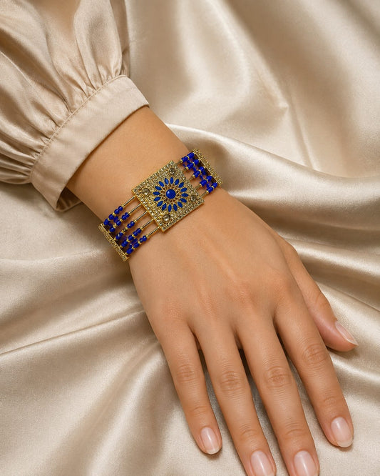 Regal Bloom Beaded Bracelet