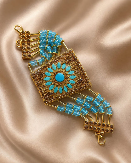 Regal Bloom Beaded Bracelet