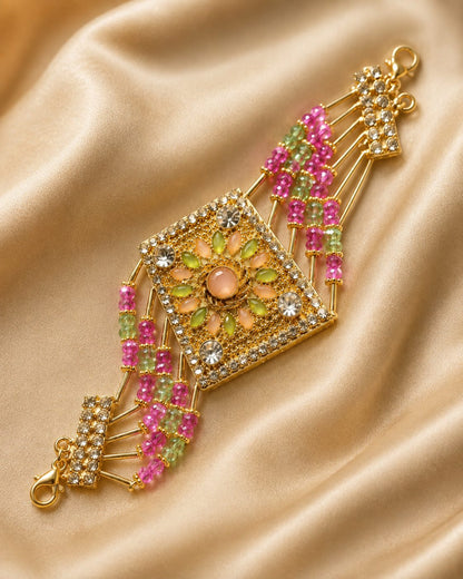 Regal Bloom Beaded Bracelet