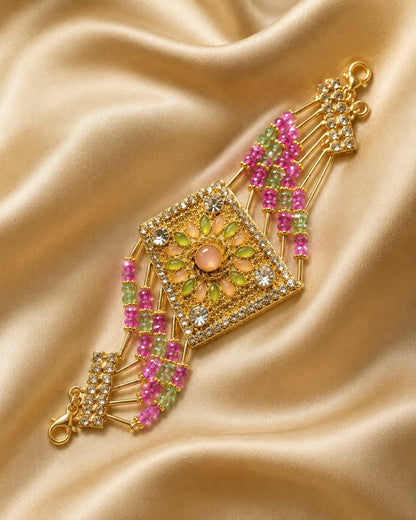 Regal Bloom Beaded Bracelet