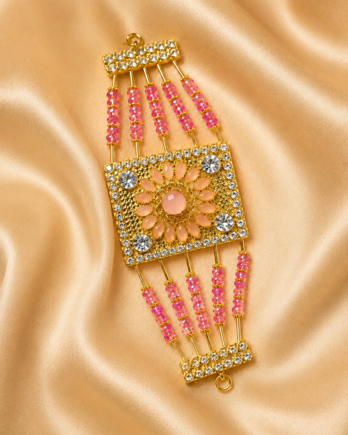 Regal Bloom Beaded Bracelet