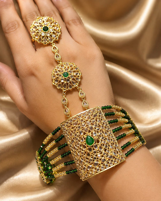 Regal Bloom Hand Chain Bracelet