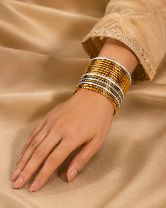 Radiant Ripple Bangle Set