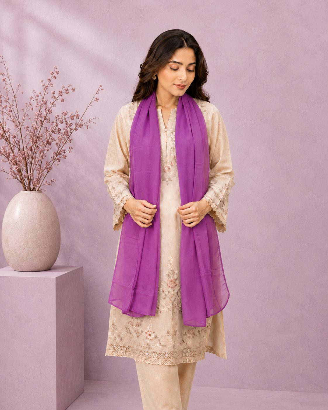 Graceful Chiffon 1-Piece Scarf