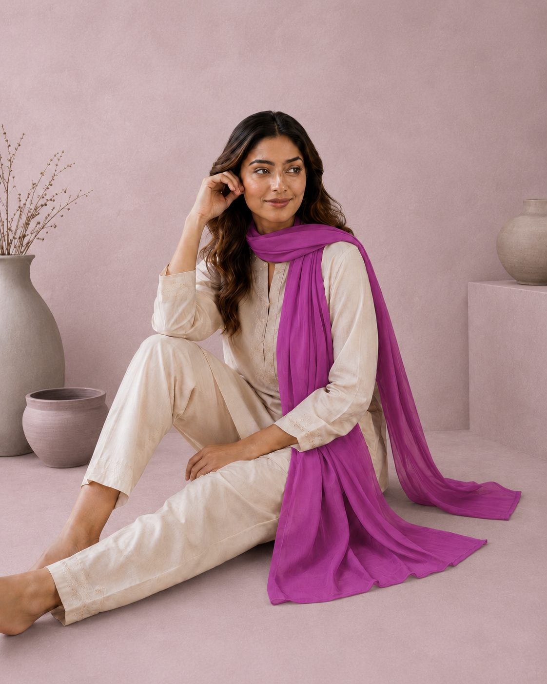 Graceful Chiffon 1-Piece Scarf