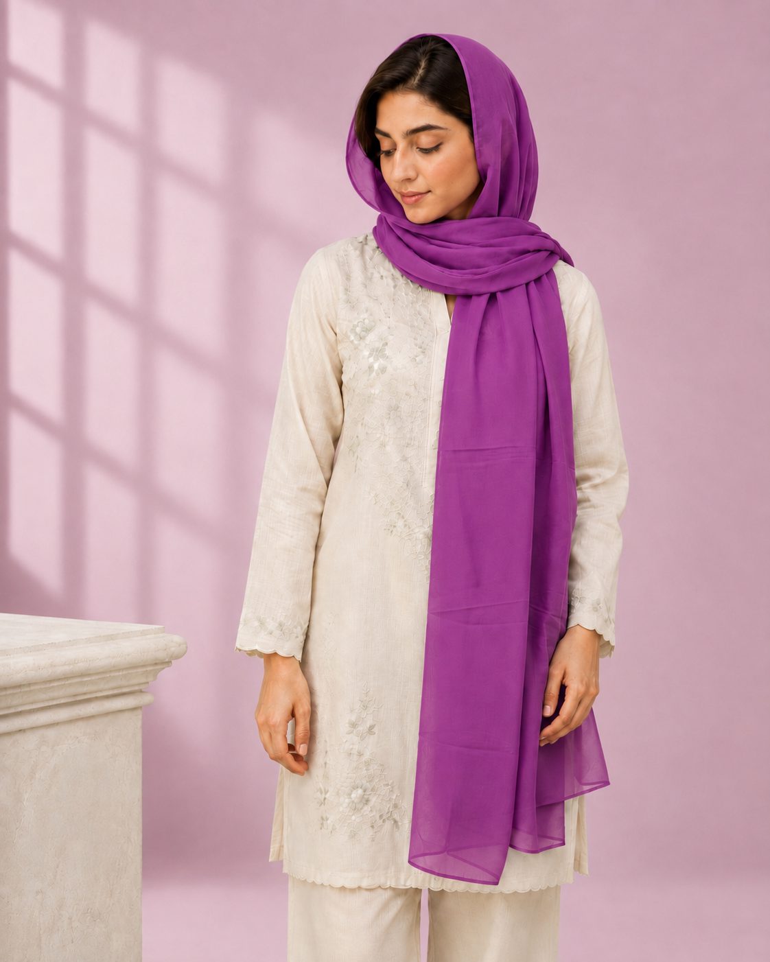 Graceful Chiffon 1-Piece Scarf