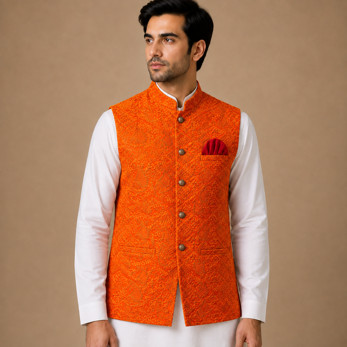 Aftab Embroidered Waistcoat