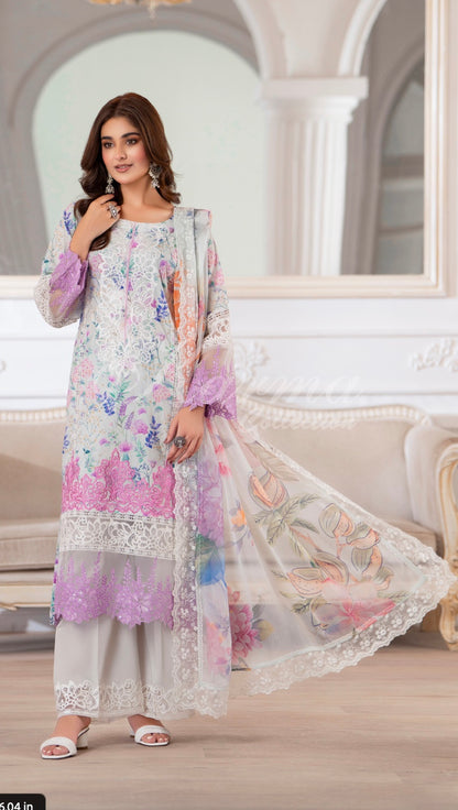 Sahibah Embroidered Lawn Suit