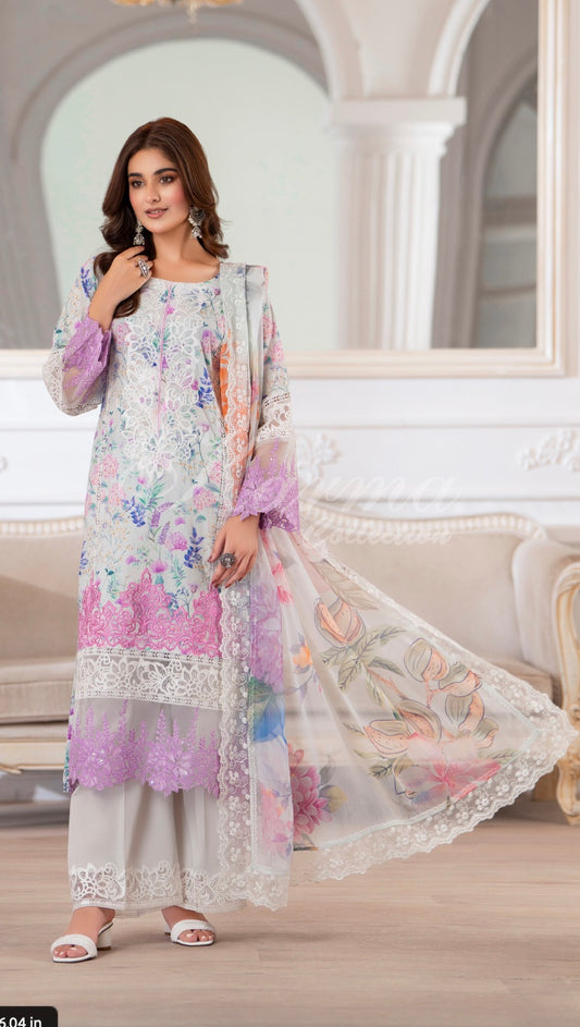 Sahibah Embroidered Lawn Suit